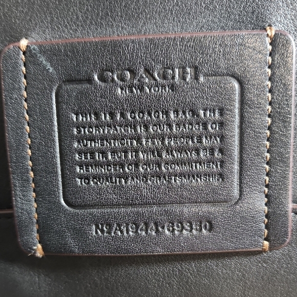 Coach Black Leather Laptop Tote - Picture 2 of 15